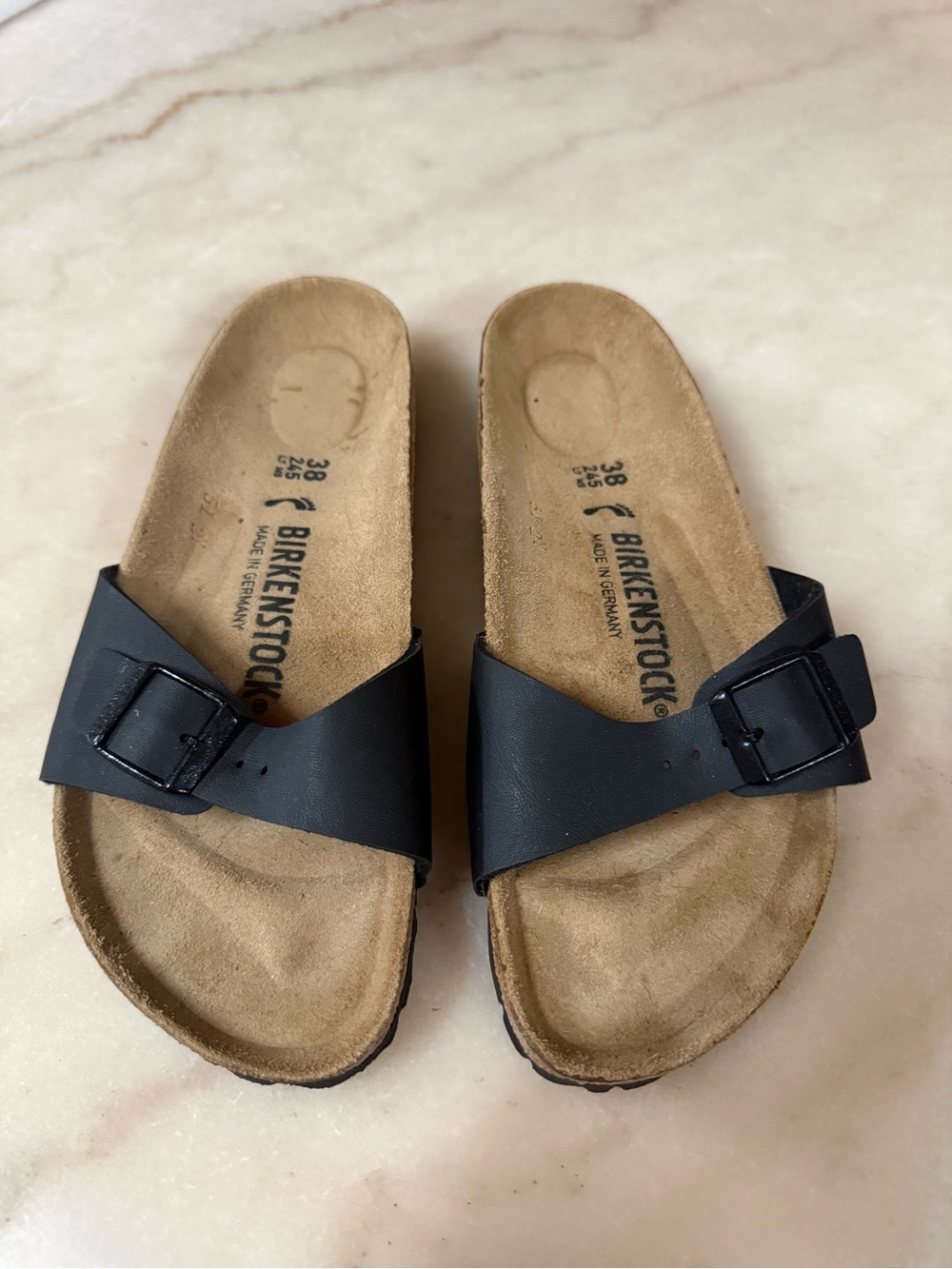 Birkenstock Black Single-Buckle Slide Sandals
